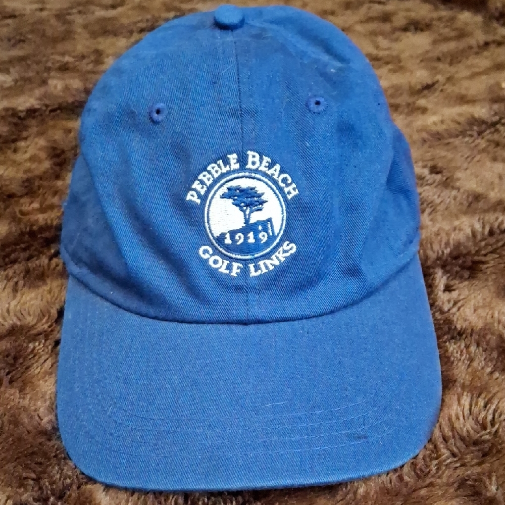 Pebble Beach Blue Golf Cap One Size Adjustable